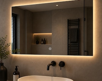 FRAMELESS LED MIRROR Bathroom Vanity Mirror, Backlit Wall Mirror, Touch Sensor Bathroom Mirror, Led Bathroom Mirror Anti Fog Optional