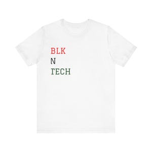 BLK N TECH-T-shirt | Zwart T-shirt met technische typografie