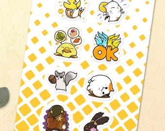 FFXIV LINE Minions and Friends Set 1 Sticker sheet