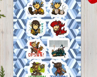 FFXIV LINE Heavensward Sticker sheet