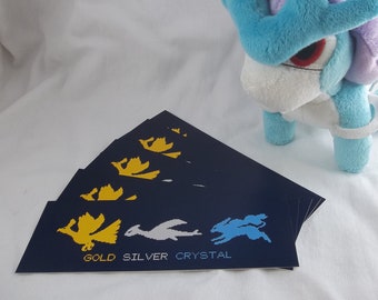 Johto Mascot Pokemon Bookmark - Gold Silver Crystal