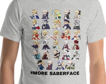 More Saberface Fate/Grand Order T-Shirt ver. 2