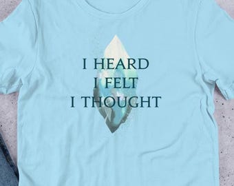 FFXIV Hydaelyn Crystal Motto Dark Text ver. Unisex t-shirt