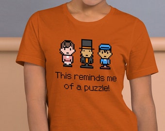 Professor Layton Pixel Sprites Puzzle Unisex t-shirt