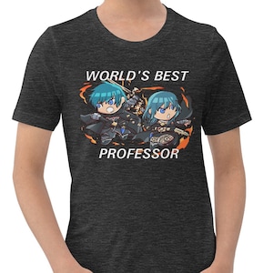 Byleth World's Best Professor Fire Emblem Unisex t-shirt Dark Grey Heather