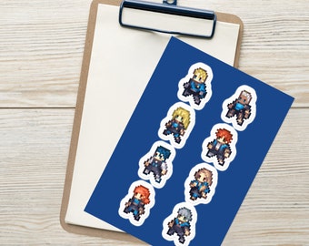 Fire Emblem Three Houses Blue Lions Pixel Art Sticker sheet