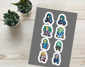 Fire Emblem Three Houses Church of Seiros Pixel Art Sticker sheet