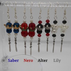 Fate series Saberface Earrings image 2