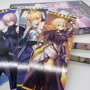 Fate Grand Order Servant Card doppelseitige Lesezeichen - Altria, Mash, Jeanne