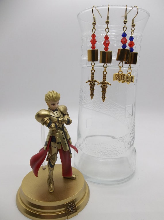 Fate Series Gilgamesh Archer And Caster Earrings Etsy