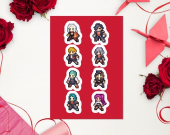 Fire Emblem Three Houses Black Eagles Pixel Art Sticker sheet