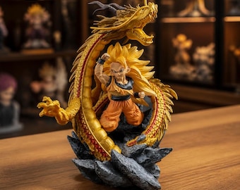 Dragon Ball Z SSJ3 Goku Dragon Fist PVC Figure: Anime Collectible Display Model