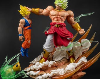 Dragon Ball Z Broly vs Goku Battle Scene PVC Statue (20cm) – Anime Display Model