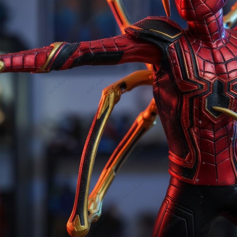 Spider-Man Iron Spider Action Figure Set 18cm Collectible Superhero Display Statues Marvel Inspired Figure Duo Gift image 6