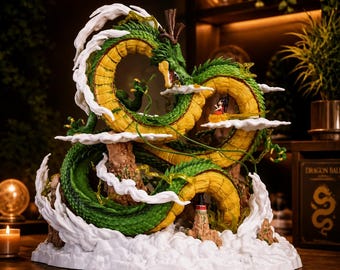 Dragon Ball Z Shenron Goku Figure – 24cm Anime Statue Collectible Manga Decor