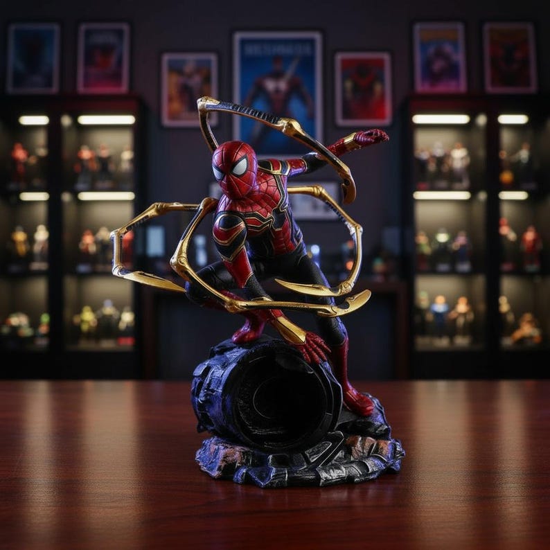 Spider-Man Iron Spider Action Figure Set 18cm Collectible Superhero Display Statues Marvel Inspired Figure Duo Gift 1