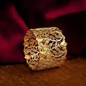 Bague en filigrane en or 18 carats vintage Bague en filigrane pour elle Bague en or pour femme