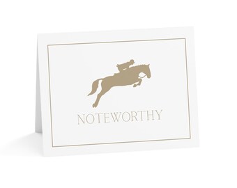 Hunter Jumper Rider 10-Pack Folded 4"x6" Notecards | Equestrian Themed Gift