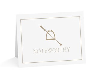 Stirrup and Crop 10-Pack Folded 4"x6" Notecards | Equestrian Themed Gift