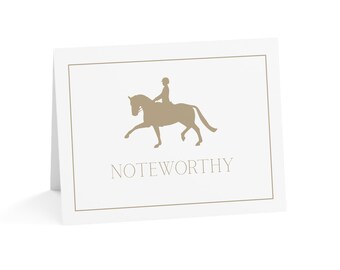 Dressage Rider 10-Pack Folded 4"x6" Notecards | Equestrian Themed Gift