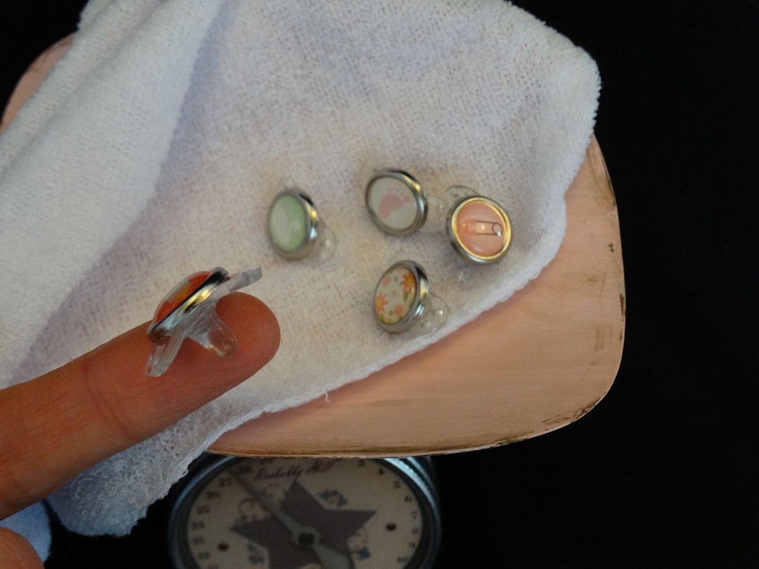 Tiny Mini Micro Preemie Pacifier Binky Dummies With Nipples for Open Mouth Baby Doll Silicone