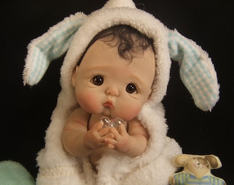 Baby Tutorial Instructions on how to make full sculpt OOAK polymer clay baby art dolls by Rasbubby Hill