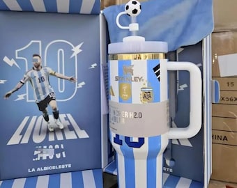 Vaso personalizado para aficionados al fútbol, Copa de Fútbol 2026 con asa, recuerdo de la Copa del Mundo.