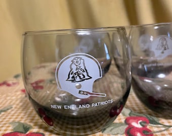 1970s New England Patriots frosted glasses (4)