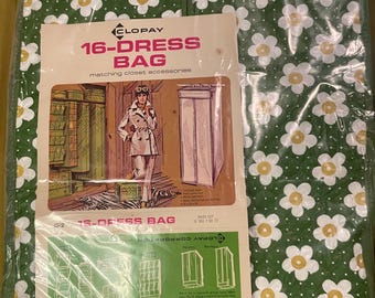 Vintage Jumbo Dress Bag Holds 16 Full Length Garments by Clopay