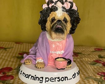 Zelda Wisdom Morning Person at Noon Bulldog Figurine