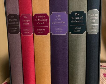 Six volume hardcover set of The Wessex Novels by Thomas Hardy, published by The Folio Society in 1992.