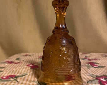 Vintage Indiana Glass Amber Bell