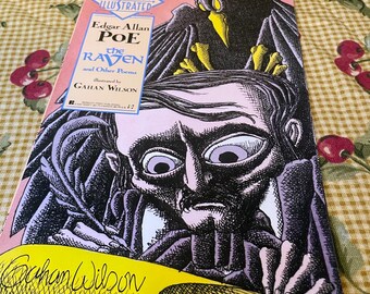 Vintage Edgar Allan Poe Comic, The Raven, Annabel Lee, The Sleeper, Illustrations by Gahan Wilson, Classics Illustrated, 1991