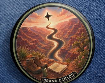 Grand Canyon National Park Pin, Scenic Mountain Trail, Arizona Travel Souvenir, Hiking Collectible Badge
