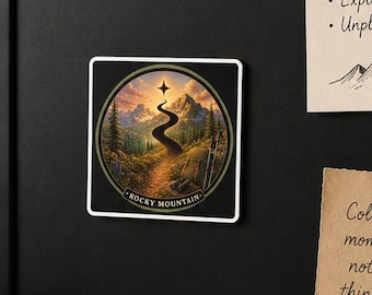 Rocky Mountain Nationalpark Kühlschrankmagnet, Alpine Highlight Kunstwerk, Colorado Souvenir, Outdoor Dekor