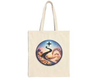 Wedding Tote Bag, Destination Bridal Party Gift, Romantic Canvas Welcome Bag