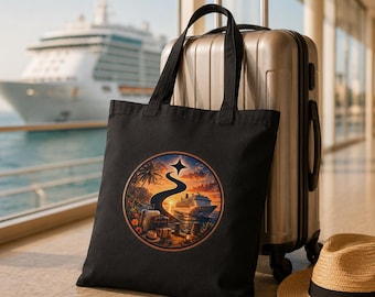 Cruise Tote Bag, Tropische Strand Urlaub Canvas Reisetasche