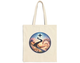 Wedding Tote Bag, Destination Bridal Party Gift, Romantic Canvas Welcome Bag
