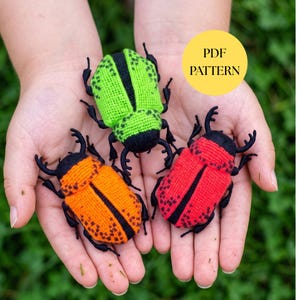 Crochet beetle Pattern , Amigurumi Beetle insect Plushie Crochet Pattern, Kawaii Beetle Toy beginner friendly PDF crochet pattern.