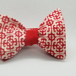 Red and White Designer Freestyle BowTieByEDJ image 2