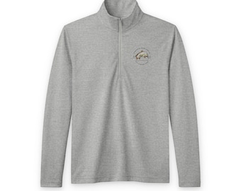 Piscamur Ergo Sumus™ Men's PosiCharge® Tri-Blend Wicking Quarter-Zip Pullover - Tigerfish
