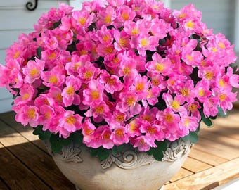 UV-beständige rosa Kamelienblüten, Kunstseidenstrauß für die Gartendekoration
