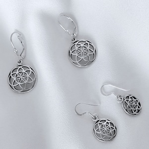 925 Sterling Silver Flower Earrings, Spring Earrings. Spring Gift. Beautiful Dangle Statement Earrings. Mothers Gift