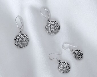 925 Sterling Silver Flower Earrings, Spring Earrings. Spring Gift. Beautiful Dangle Statement Earrings. Mothers Gift