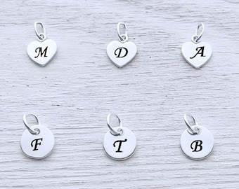 Add Sterling Silver  8mm disc or gold vermeil initial Disc to your Necklace