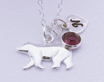 Silver Polar Bear necklace. Select up to 2 charms, Sterling Silver Polar Bear necklace, Polar bear Jewelry. choose Italian chain