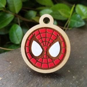 Spiderman Mask Themed Pet Tag