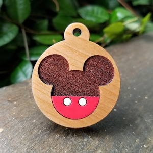 Minimalist Mickey Minnie Pet Tag