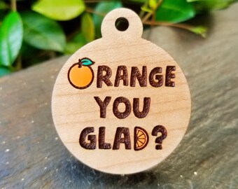 Orange Glad Husdjursbricka