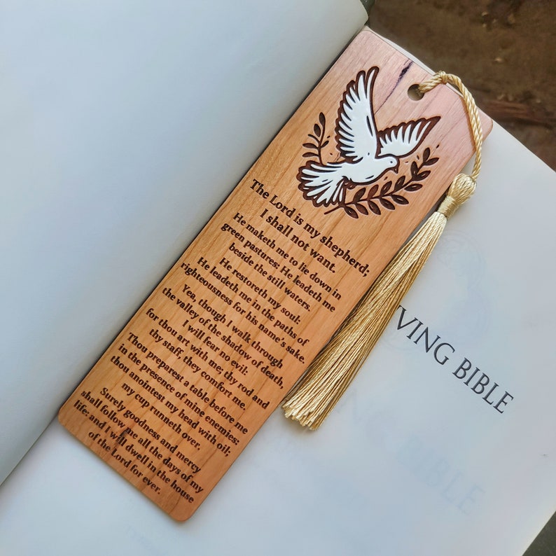 Psalm 23 Wooden Bookmark - Etsy
